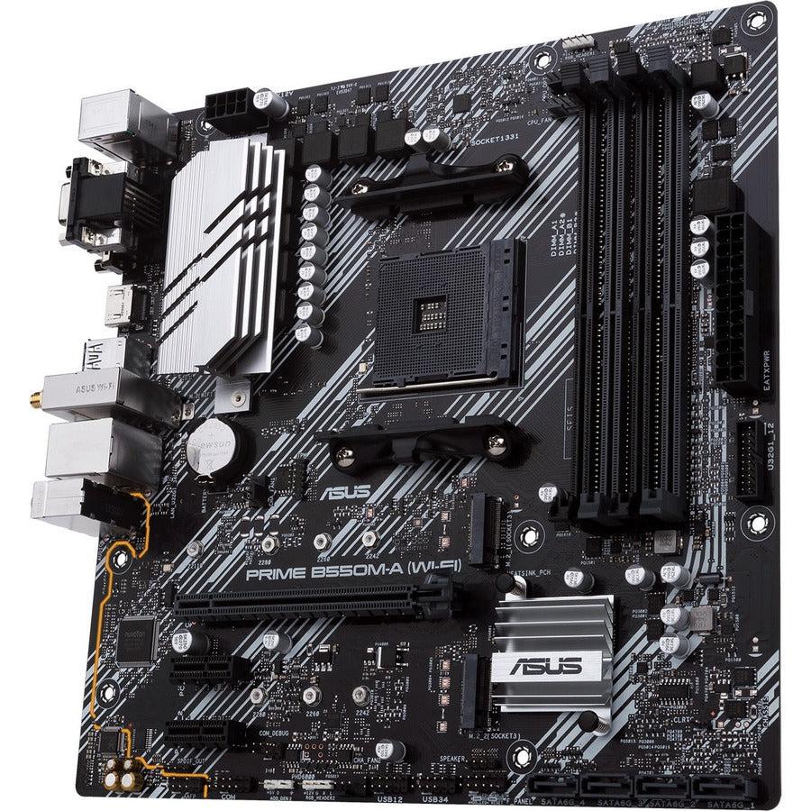 Asus Prime B550M-A (WI-FI) Desktop Motherboard - AMD B550 Chipset - Socket AM4 - Micro ATX