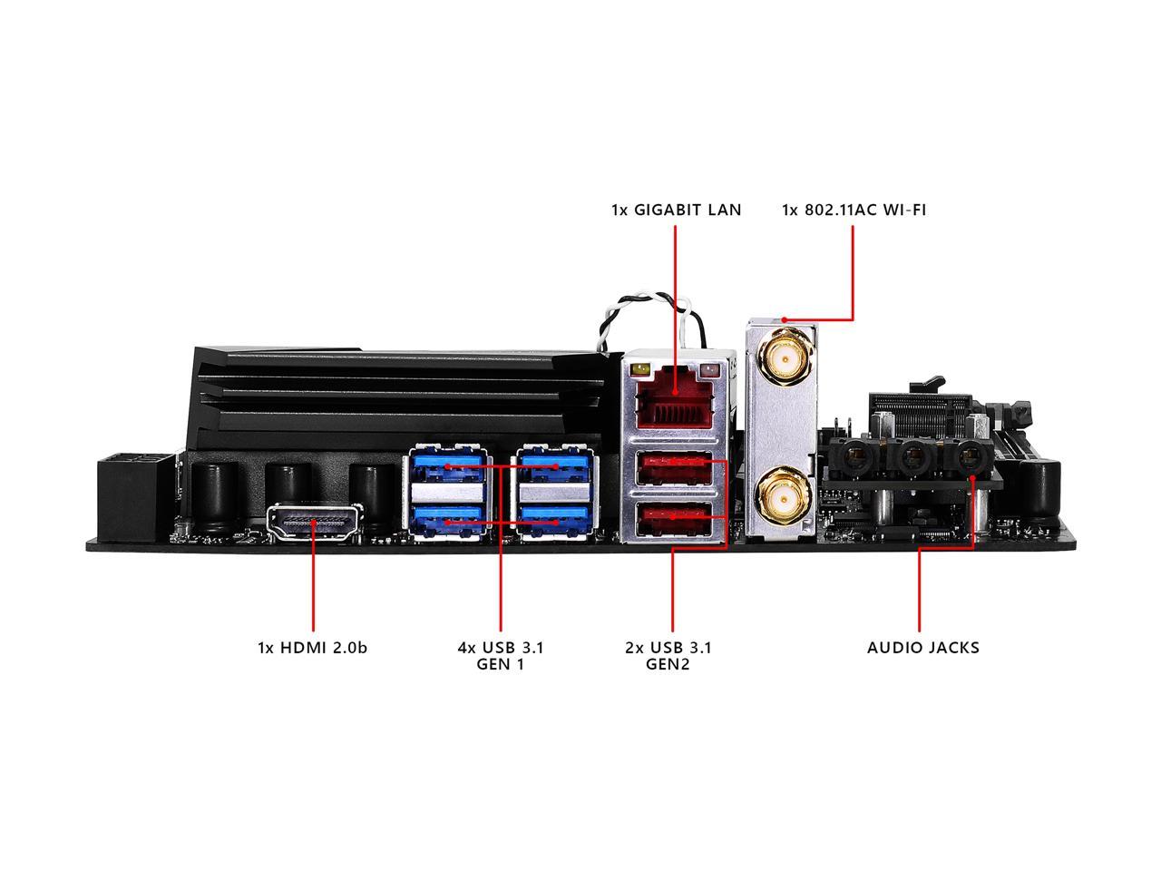 Asus Rog Strix B450-I Gaming Am4 Amd B450 Sata 6Gb/S Usb 3.1 Hdmi Mini Itx Amd Motherboard