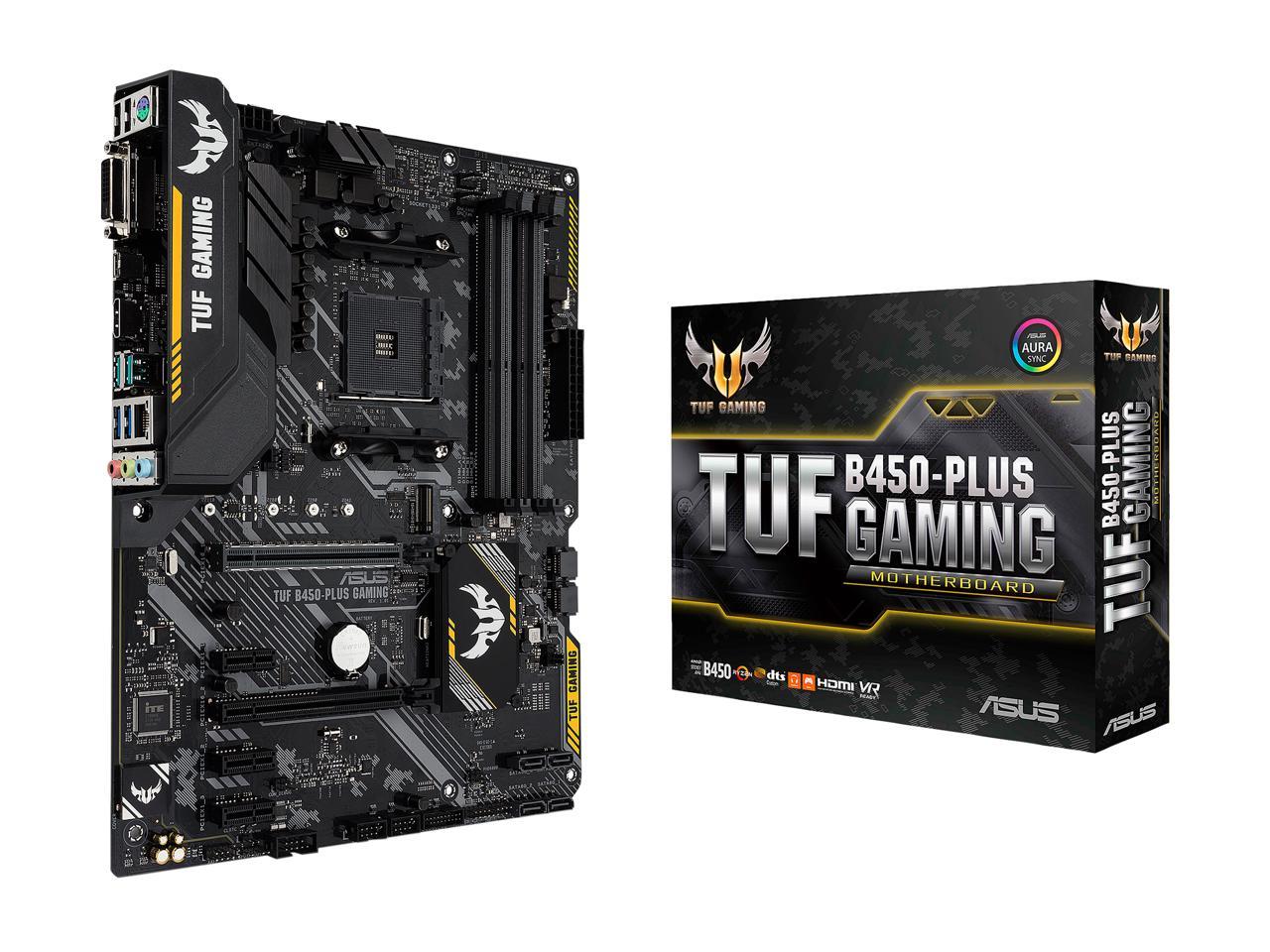 Asus Tuf B450-Plus Gaming Am4 Amd B450 Sata 6Gb/S Usb 3.1 Hdmi Atx Amd Motherboard