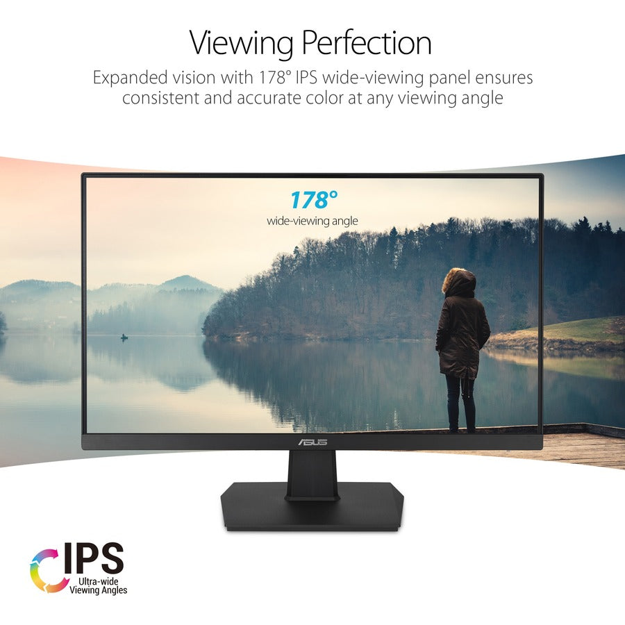 Asus VA24EHE 24 Class Full HD Gaming LCD Monitor - 16:9 - Black"
