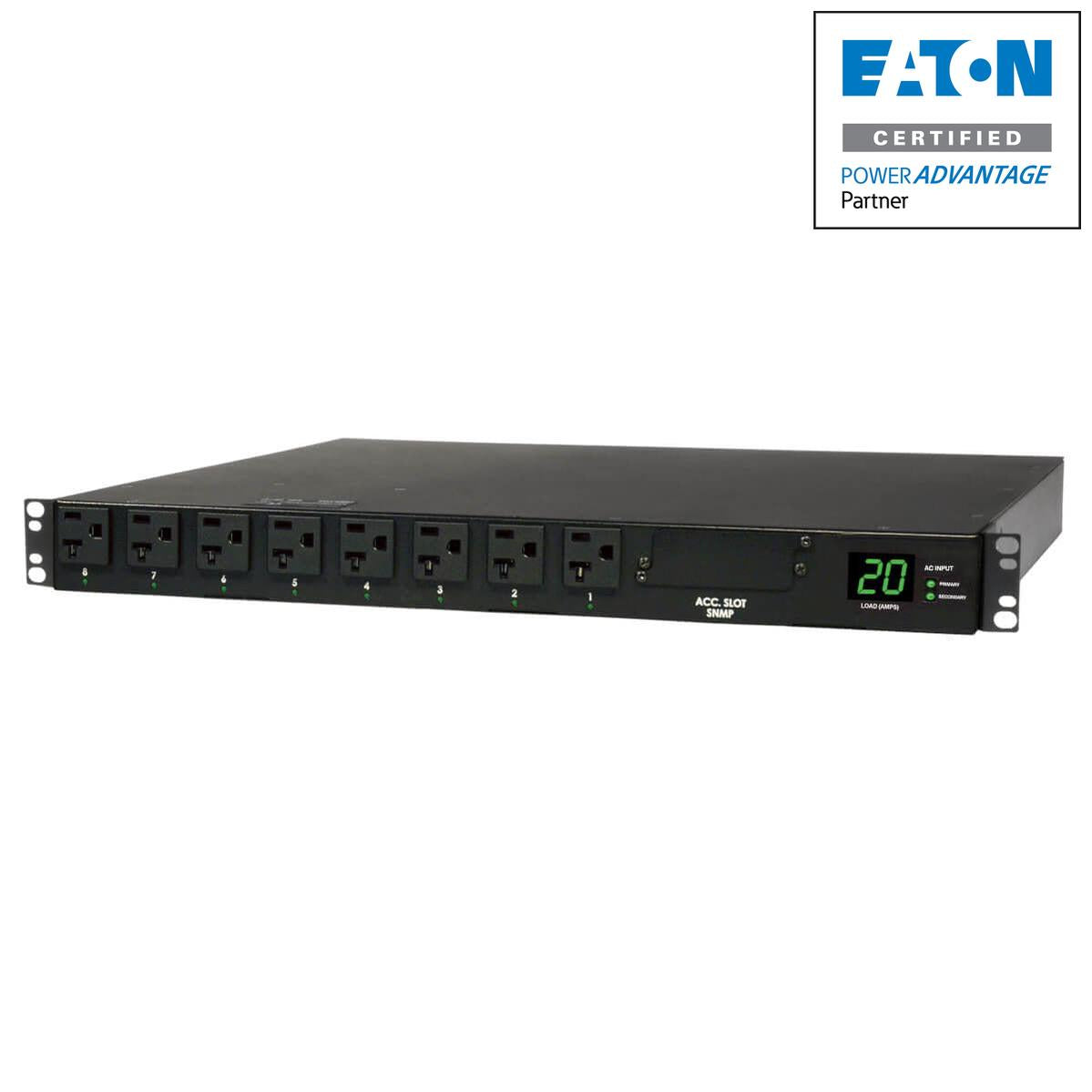 Auto Transfer Switch Metered PDU - Redundant Power Distribution Unit 1.9kW | Eaton PDUMH20AT