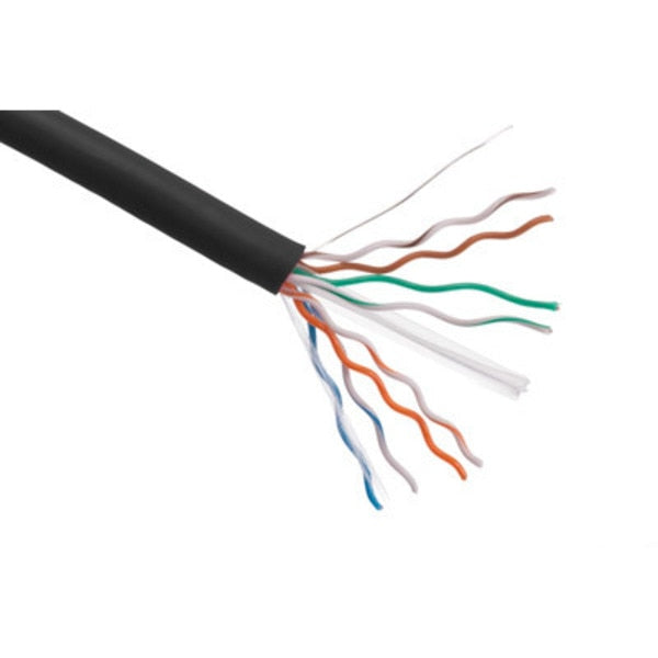 Axiom CAT5E 24AWG 4-Pair Solid Conductor 350MHz Bulk Cable Spool 1000FT (Black) C5EBCS-K1000-AX
