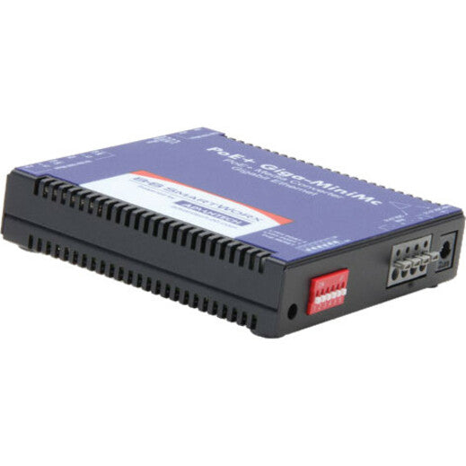 B+B SmartWorx 10/100/1000Mbps PoE & PoE+ Media Converter IMC-390-SFP-US