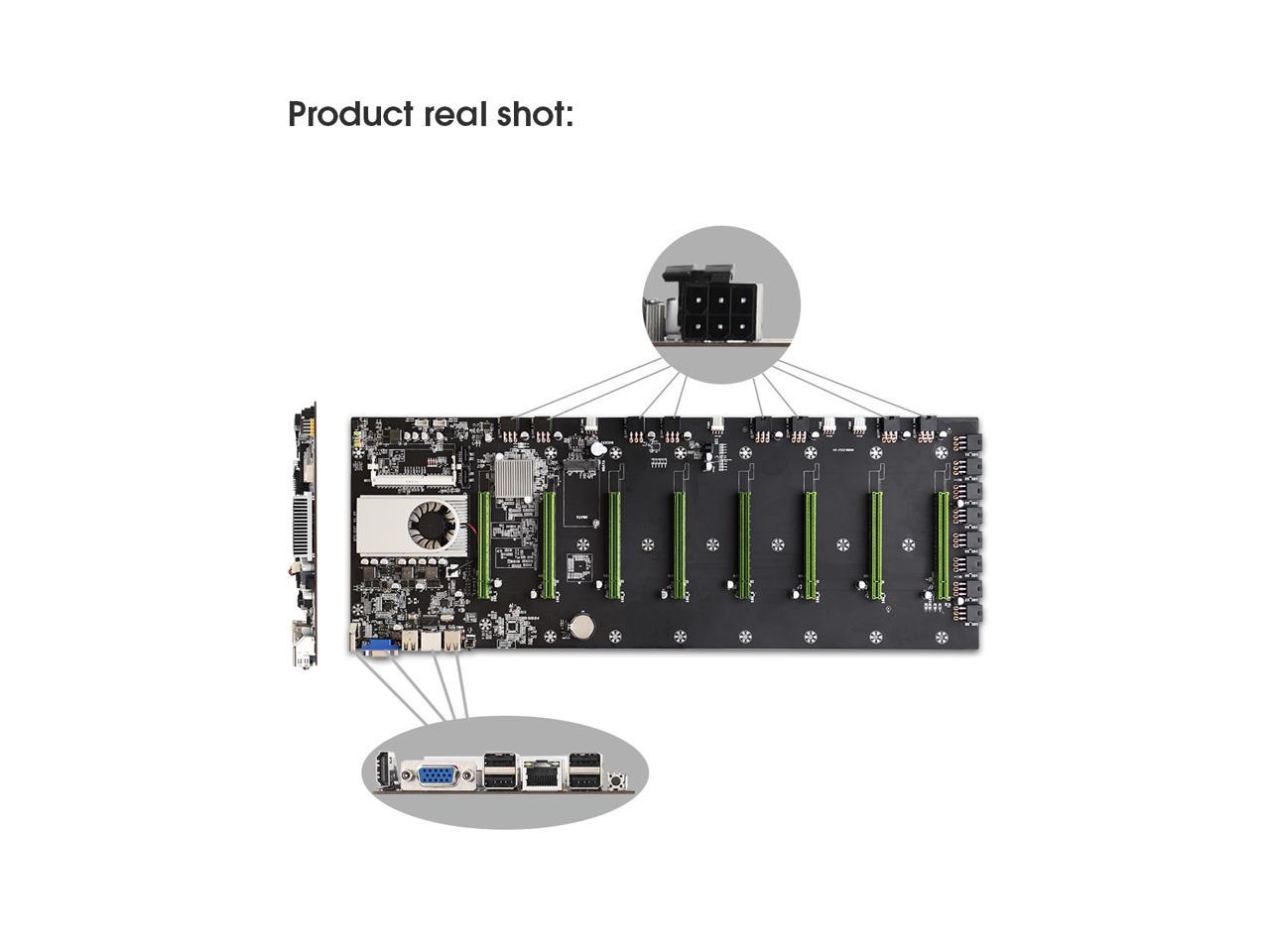 Btc-D37 Miner Motherboard Cpu Set 8 Video Card Slot Ddr3 Memory Integrated Vga Low Power Consumption Exquisite Better Than X99