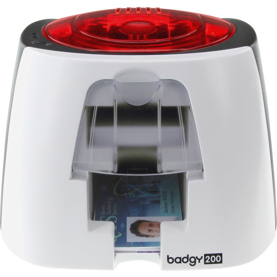 Badgy 200 ID Printer - Single-Sided Plastic Card Printer 300 DPI Desktop | Tecisoft B22U0000RS
