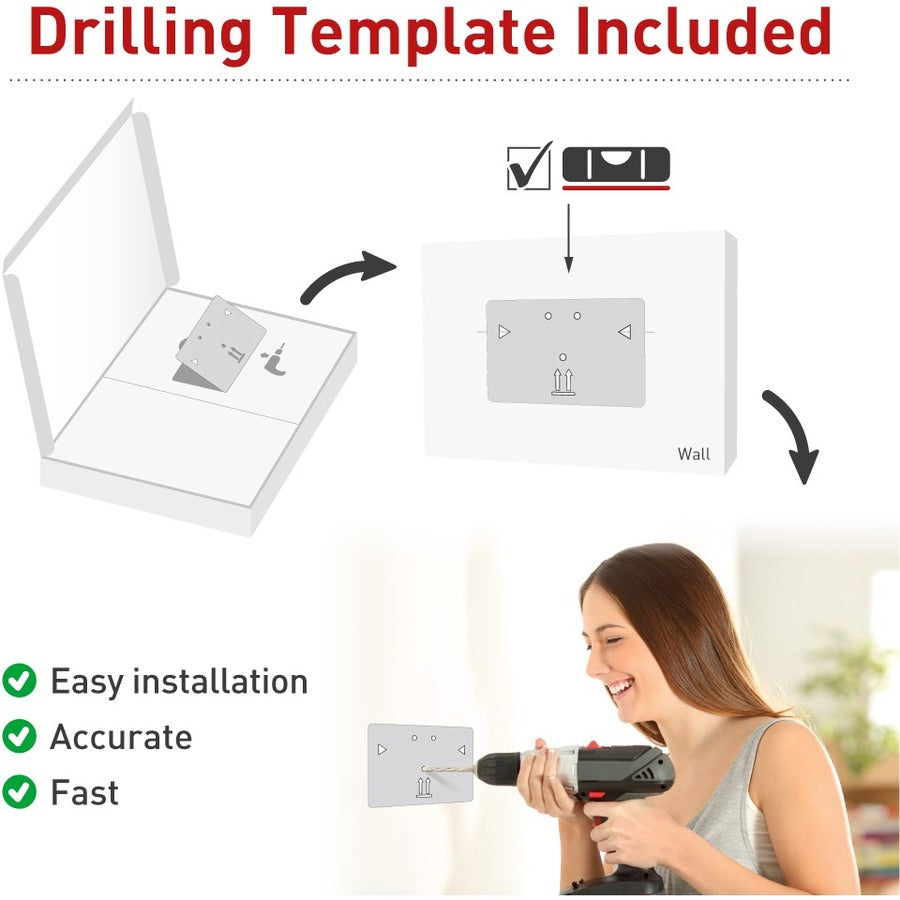 Barkan Full-Motion Wall Mount for TV, Flat Panel Display, Curved Screen Display - Black TVA48