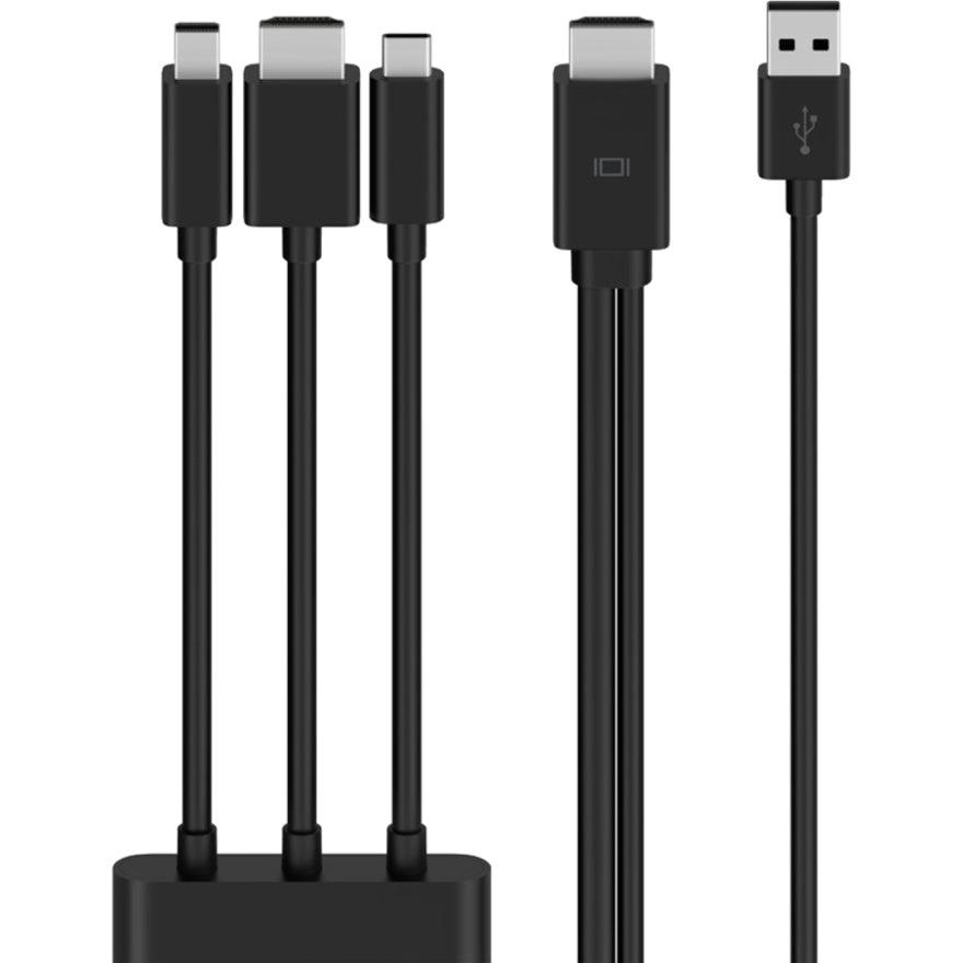 Belkin B2B169 Video Cable Adapter 24 M Hdmi + Usb Mini Displayport Black