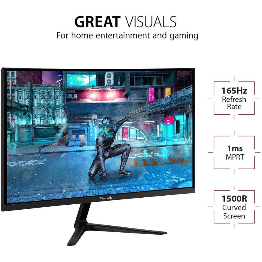 Best 32 Inch Curved Gaming Monitor - ViewSonic VX3218-PC-MHD 165Hz | Tecisoft