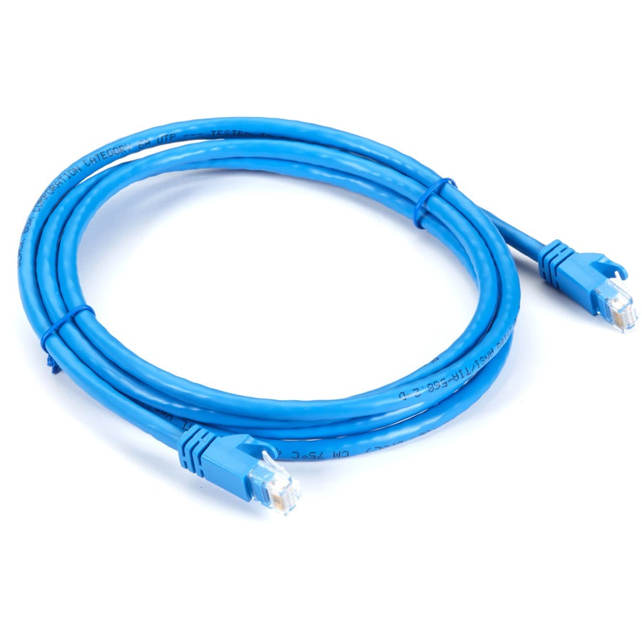 Black Box CAT6A 500-MHz STR Patch Cable Slim Molded Snagless Boot - UTP, CM PVC, Blue, 5FT CAT6APC-005-BL