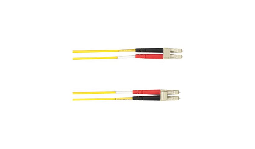 Black Box Colored Fiber OM4 50/125 Multimode Fiber Optic Patch Cable - OFNP Plenum FOCMPM4-008M-LCLC-YL