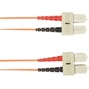 Black Box Colored Fiber OM3 50/125 Multimode Fiber Optic Patch Cable-OFNP Plenum FOCMP10-003M-SCSC-OR