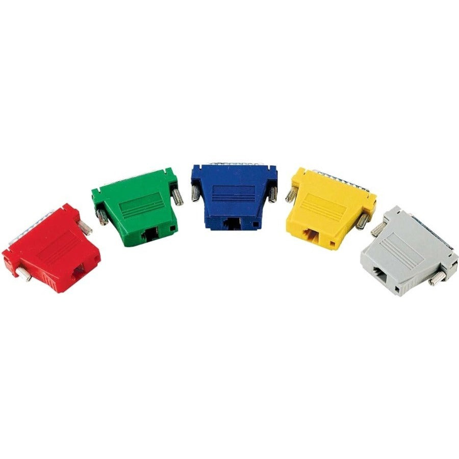 Black Box DB9 Female to RJ45F Modular Adapter Kit with Thumbscrews Yellow FA4509F-YE