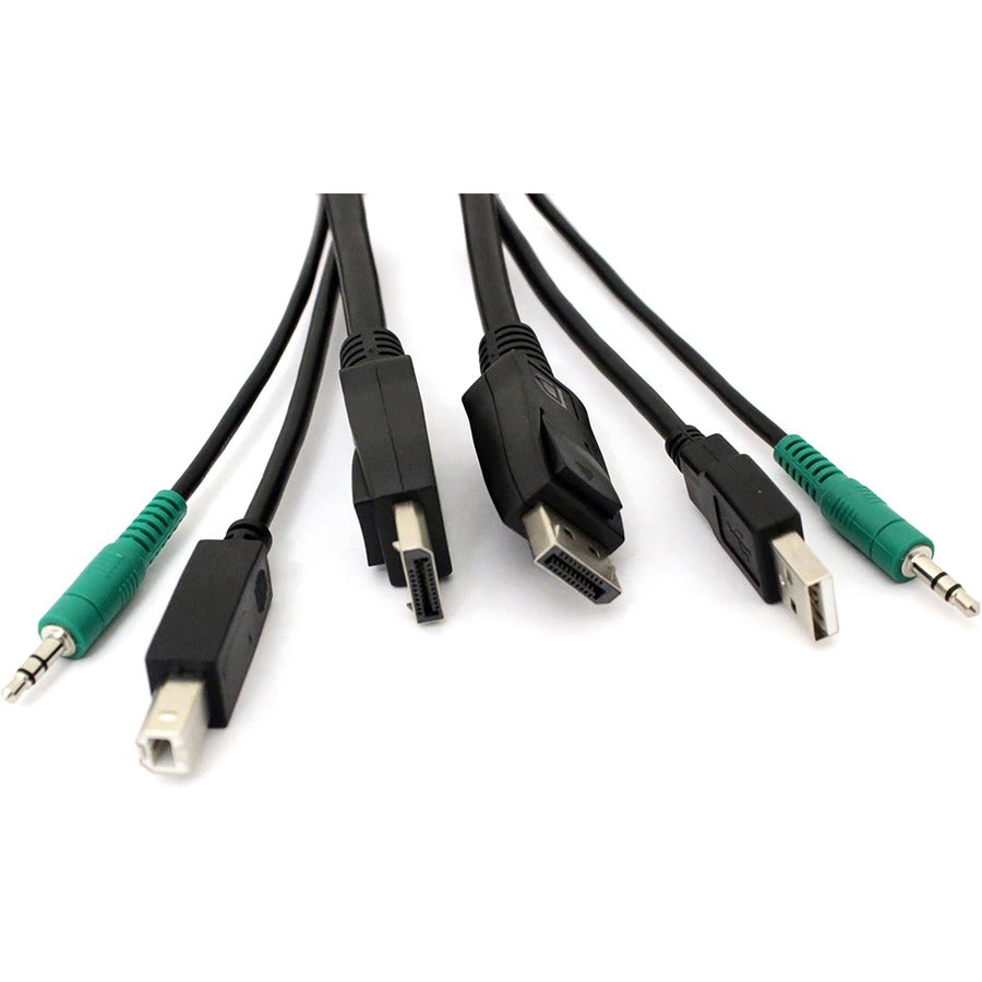 Black Box DisplayPort KVM Cable - USB A-B, 3.5mm Audio, 6-ft. (1.8-m) SKVMCBL-DP-06