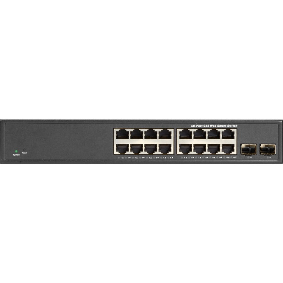 Black Box Gigabit Ethernet Switch - Web Smart Eco Fanless, 18-Port LGB2118A-R2