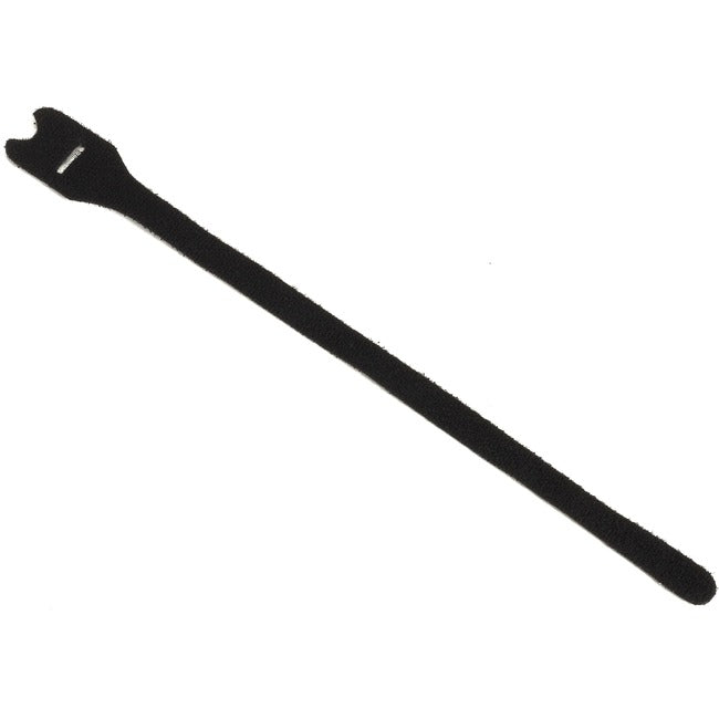 Black Box Hook-And-Loop Cable Wrap - 1/2" X 12" , Black, 10-Pack