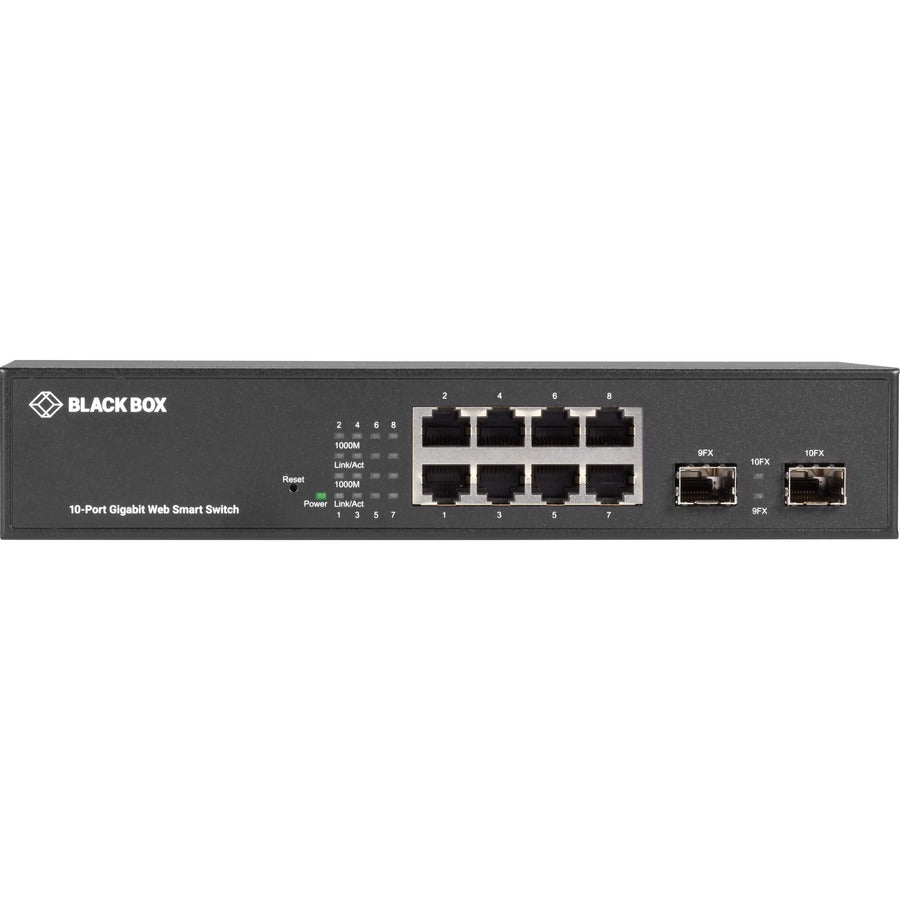Black Box LGB700 Series Web Smart Gigabit Ethernet Switch - SFP, 10-Port LGB710A