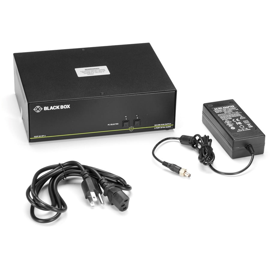 Black Box NIAP 3.0 Secure 2-Port Single-Head DisplayPort KVM Switch SS2P-SH-DP-U