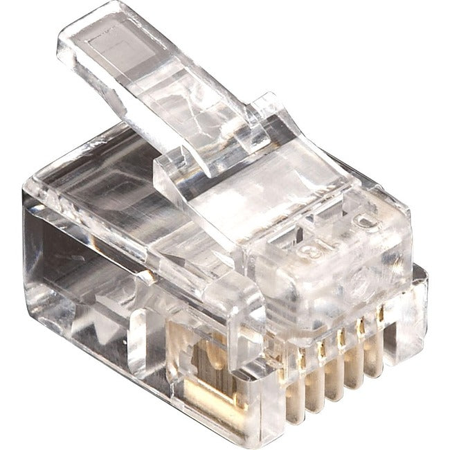 Black Box RJ11 Unshielded Modular Plug 6 Wire 10 Pack FMTP611-10PAK