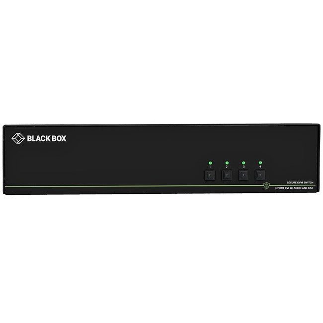 Black Box Secure KVM Switch, DVI-I, 4-Port, CAC NIAP 3.0 (Quad Head) SS4P-QH-DVI-UCAC
