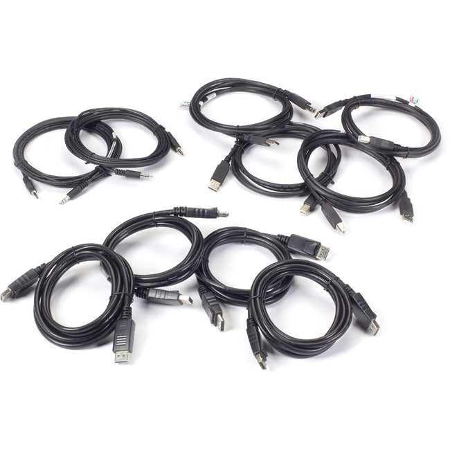 Black Box Secure Secure KVM Dual-Head DisplayPort Cable Kit with CAC - 10-ft. SKVMCBL-DHDP-10C