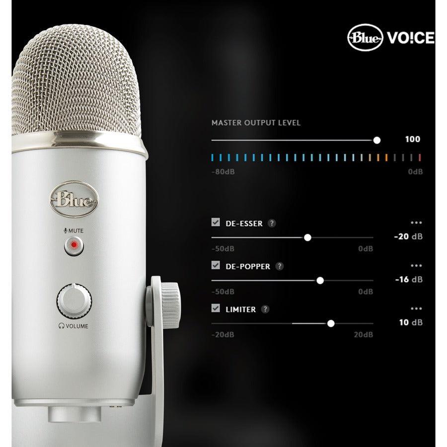 Blue Microphones Blue Yeti Usb Mic Silver Studio Microphone