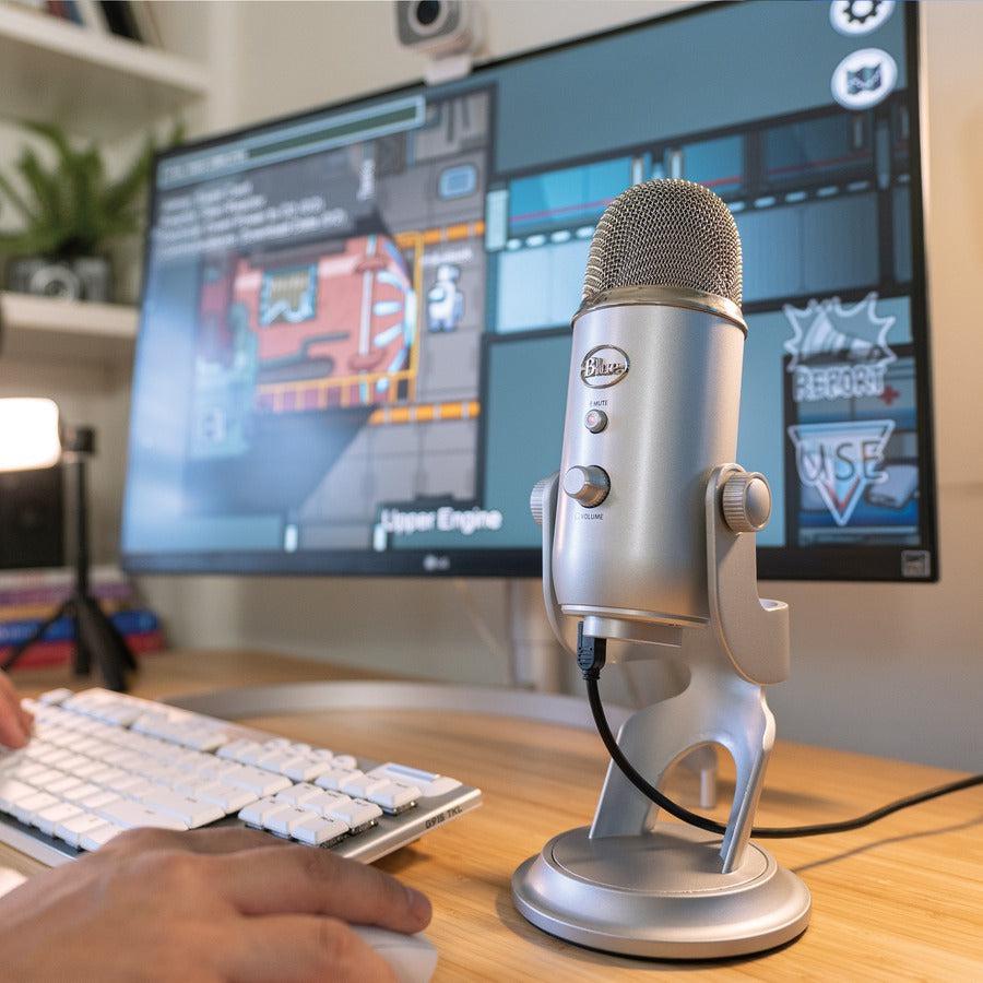 Blue Microphones Blue Yeti Usb Mic Silver Studio Microphone