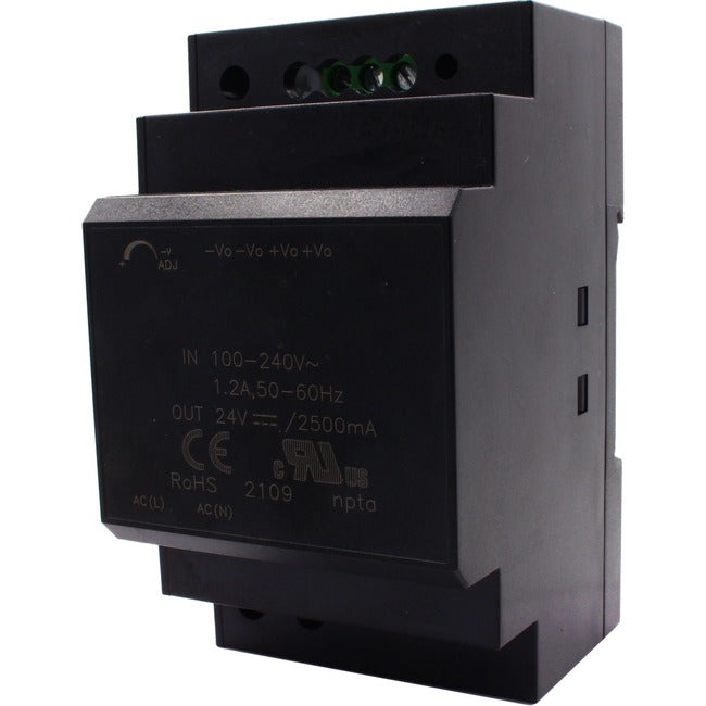 Brainboxes 60W Single Output Industrial DIN Power Supply PW-245