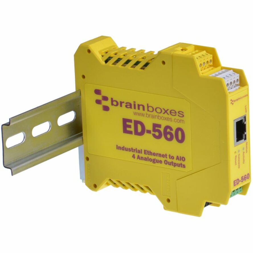 Brainboxes - Ethernet to 4 Analogue Outputs + RS485 Gateway ED-560