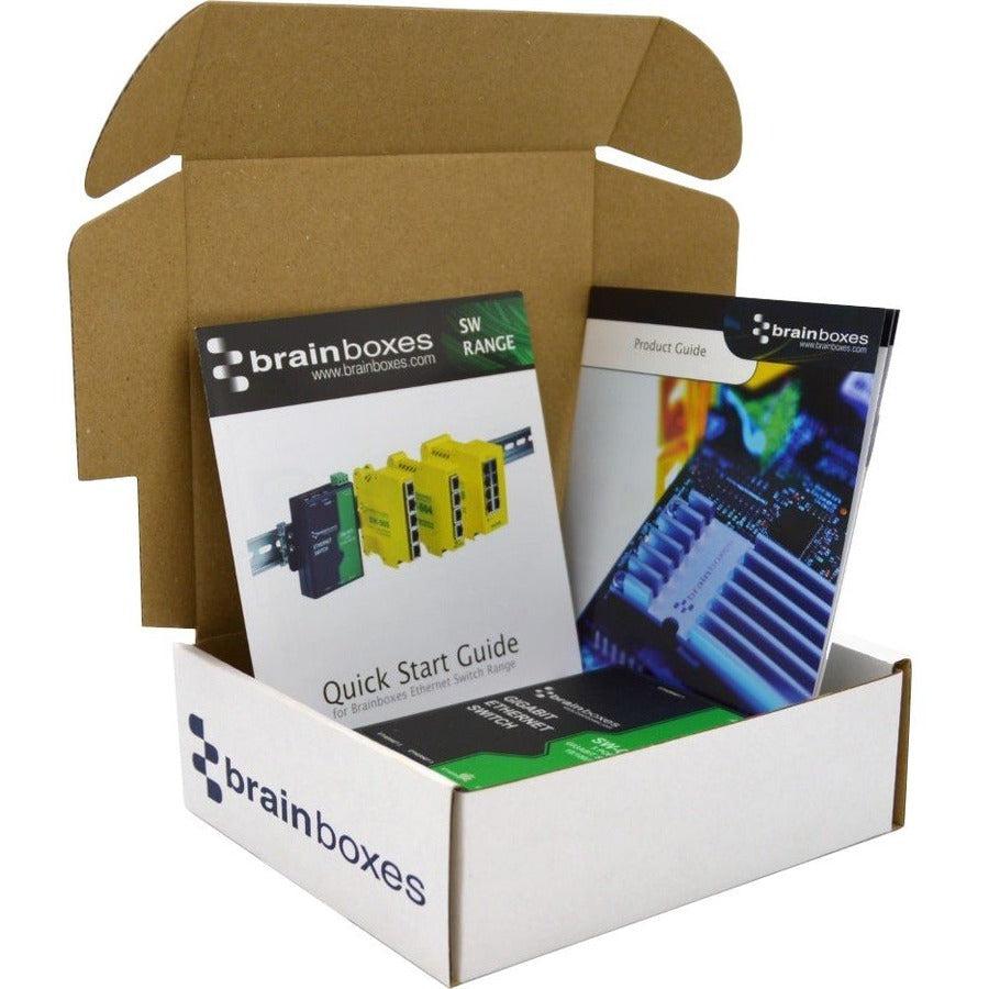 Brainboxes SW-015 Light Industrial 5 Port Gigabit Ethernet Switch - Wall Mountable Unmanaged Switch | TecISoft