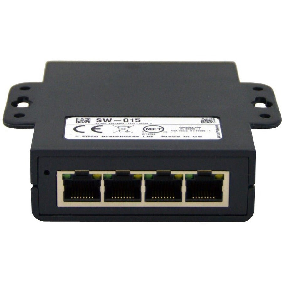 Brainboxes SW-015 Light Industrial 5 Port Gigabit Ethernet Switch - Wall Mountable Unmanaged Switch | TecISoft
