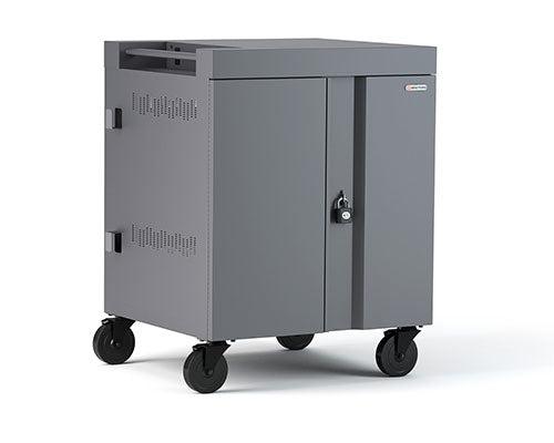 Bretford CUBE Cart 32-Device Charging Cart TVC32PAC-PM (Platinum, 90° Doors)