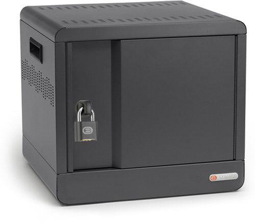 Bretford Cube Micro Station Portable Device Management Cabinet Platinum