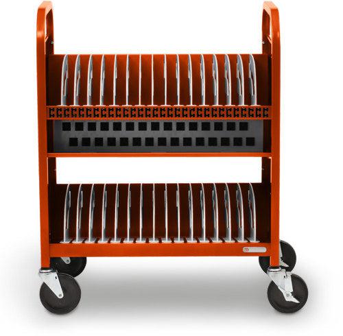 Bretford Cube Transport Cart Portable Device Management Cart Orange