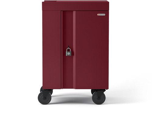 Bretford Cube Cart Mini Portable Device Management Cart Maroon