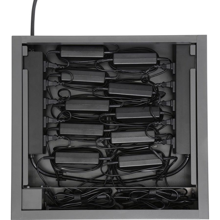 Bretford Cube Micro Station Portable Device Management Cabinet Charcoal