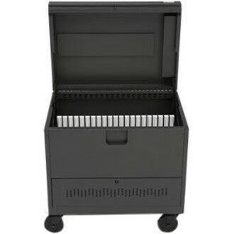 Bretford Cube Toploader Portable Device Management Cart Orange