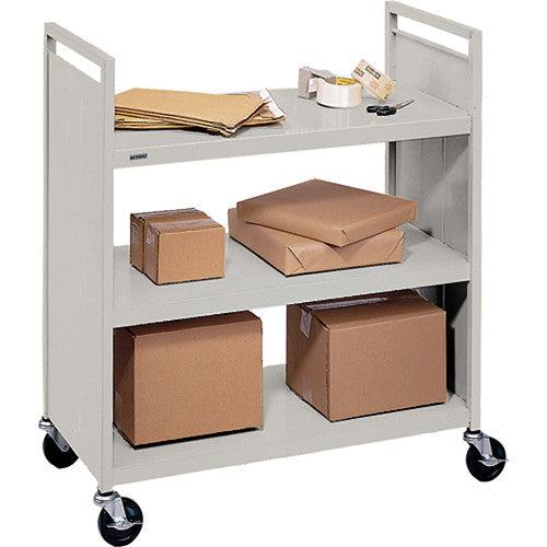 Bretford Double-Sided Booktruck (3-Flat Shelves, Orchid) F336-ORC5