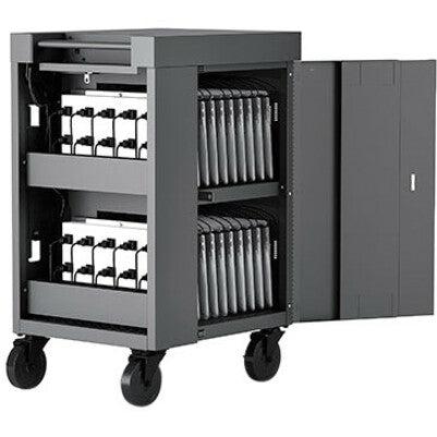 Bretford Tvcm20Pac-Ck Portable Device Management Cart/Cabinet Charcoal