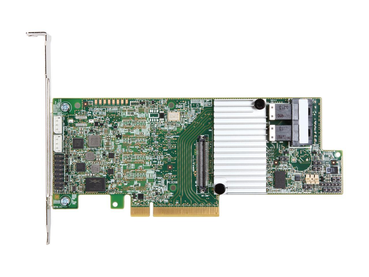 Broadcom Lsi Megaraid Sas 9361-8I 8-Port 12Gb/S Sata+Sas Pci-Express 3.0 Low Profile Raid Controller, Single