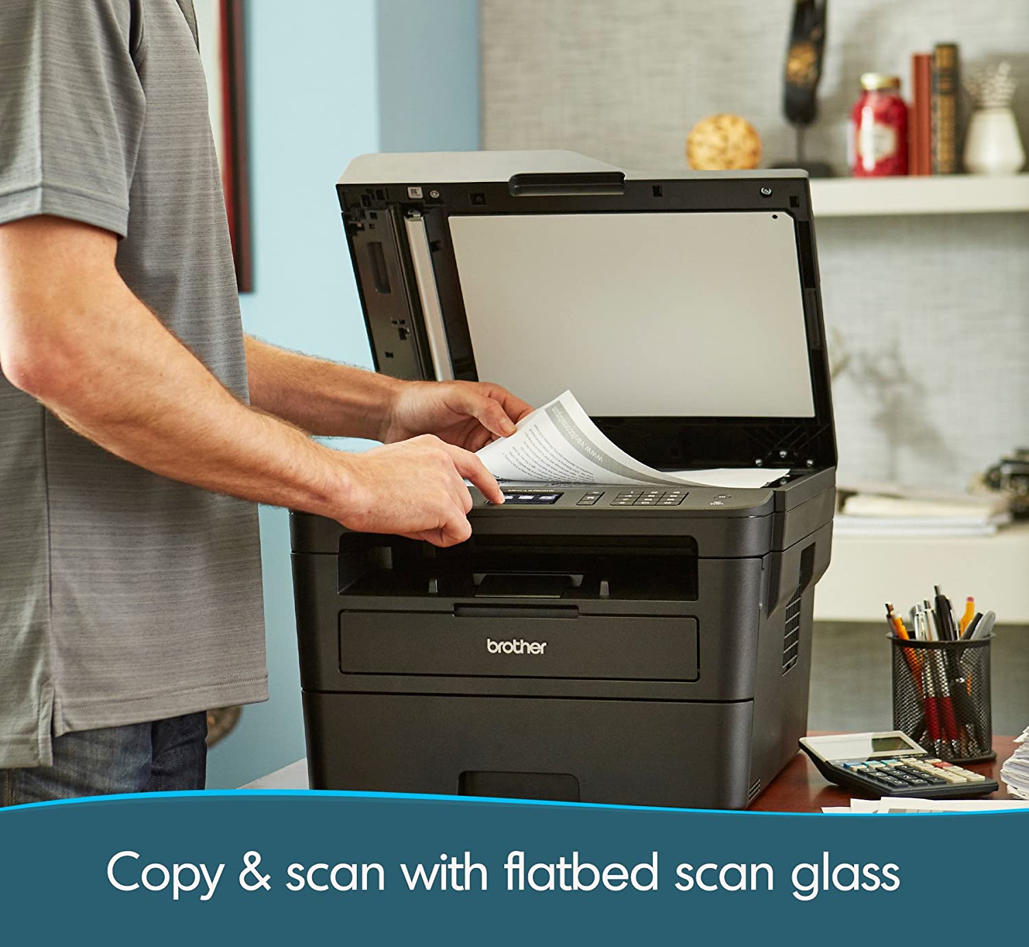 Brother Mfcl2750Dw Wireless Monochrome Printer With Scanner, Copier & Fax, Black