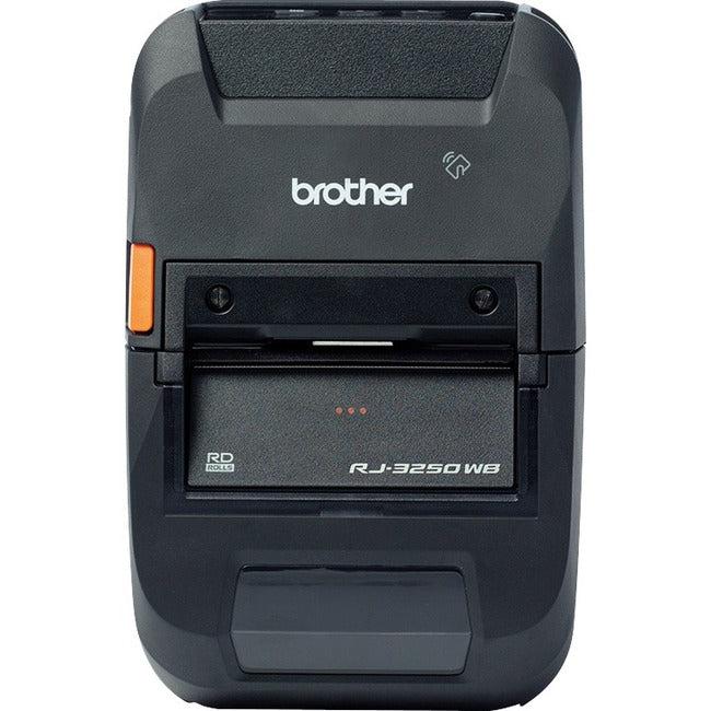 Brother RuggedJet RJ-3250WB-LCP Mobile Direct Thermal Printer - Monochrome - Portable - Label/Receipt Print - Ethernet - USB - Bluetooth - Wireless LAN - Black RJ3250WBL-CP