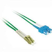 C2G 2M Lc/Sc Plenum-Rated Duplex 50/125 Multimode Fiber Patch Cable Fibre Optic Cable Green