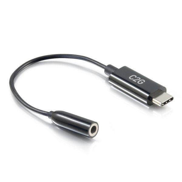 C2G 54426 Mobile Phone Cable Black 0.09 M Usb-C 3.5 Mm