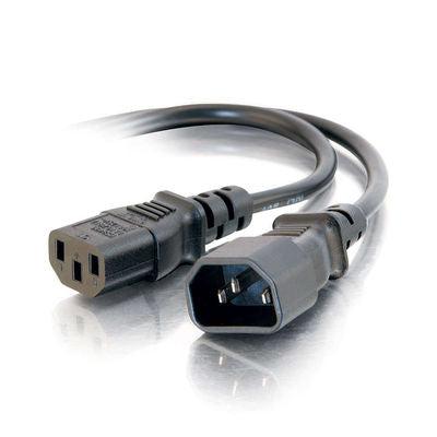 C2G 5Ft 250V 16 Awg Power Cord Extension (Iec320C13 -> Iec320C14) Black 1.5 M C14 Coupler