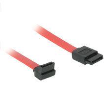 C2G 7-Pin 180° To 90° Serial Ata Device Cable 18" Sata Cable Red