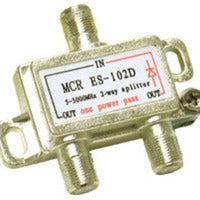 C2G High-Frequency 2-Way Splitter Network Splitter Silver