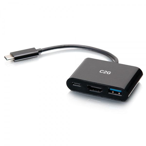 C2G Usb-C 3-In-1 Mini Dock With Hdmi, Usb-A, And Usb-C Power Delivery Up To 60W - 4K 30Hz