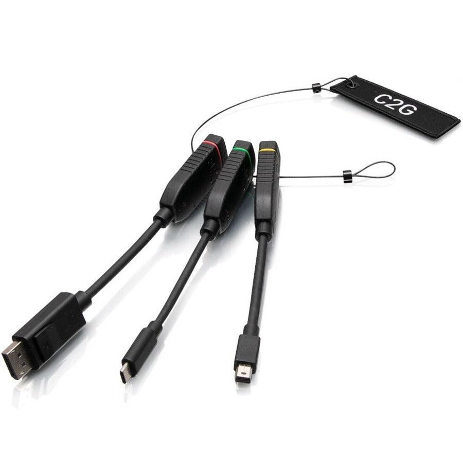 C2G Universal 4K Hdmi® Dongle Adapter Ring With Color Coded Mini Displayport™, Displayport, And Usb-C®