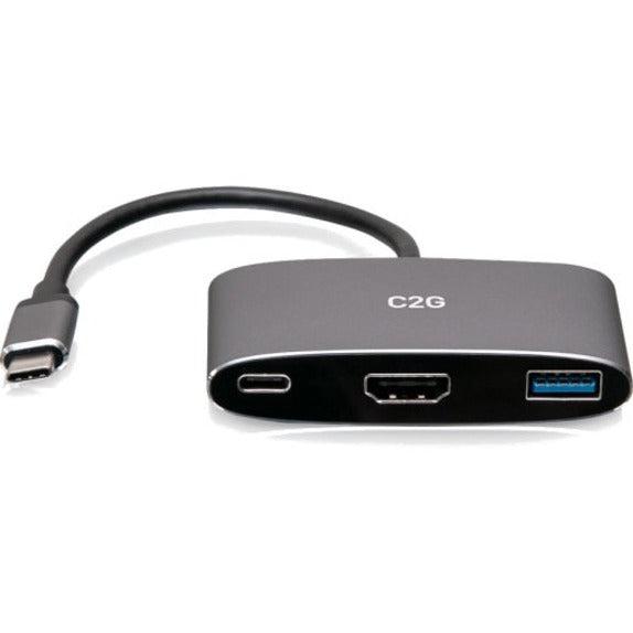 C2G Usb-C 3-In-1 Mini Dock With Hdmi, Usb-A, And Usb-C Power Delivery Up To 100W - 4K 60Hz