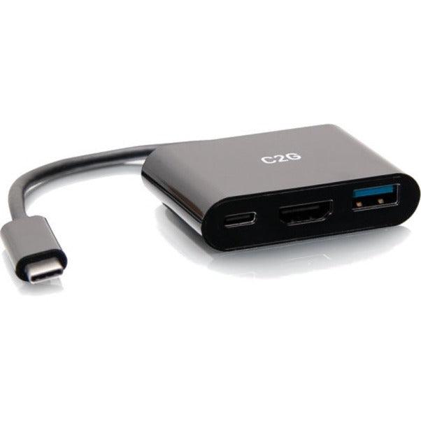 C2G Usb-C 3-In-1 Mini Dock With Hdmi, Usb-A, And Usb-C Power Delivery Up To 60W - 4K 30Hz